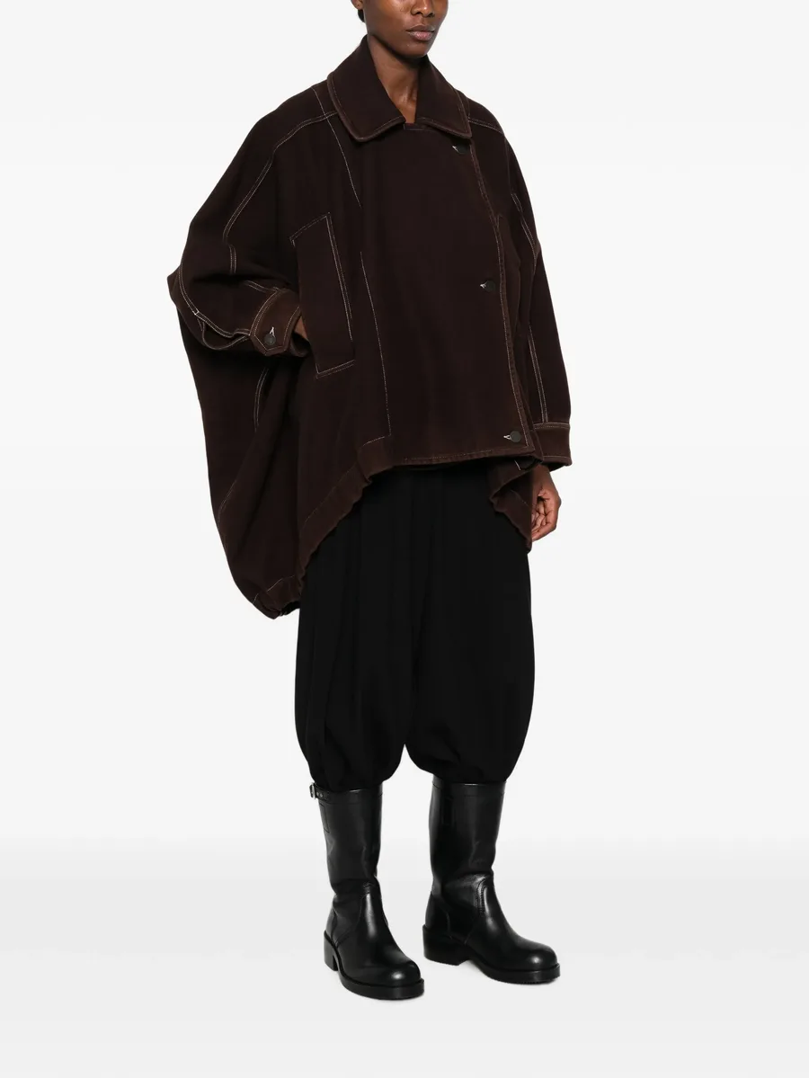 Kew contrast-stitch oversized jacket 2
