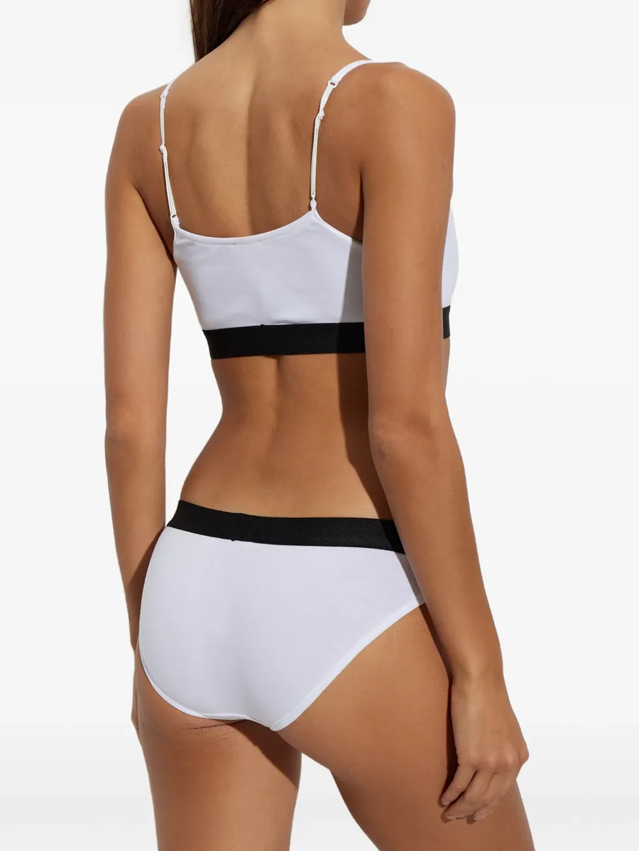 logo-print elasticated bra 3