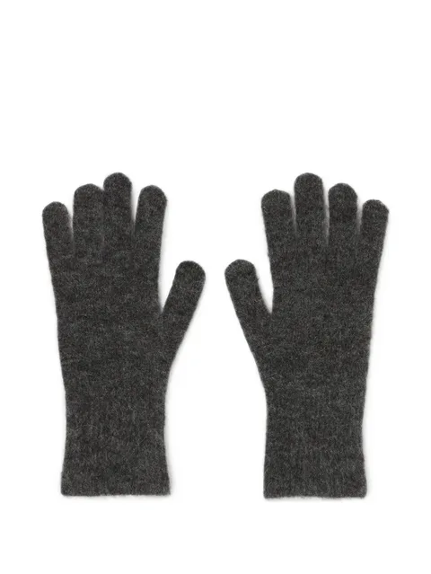 brushed-knit gloves