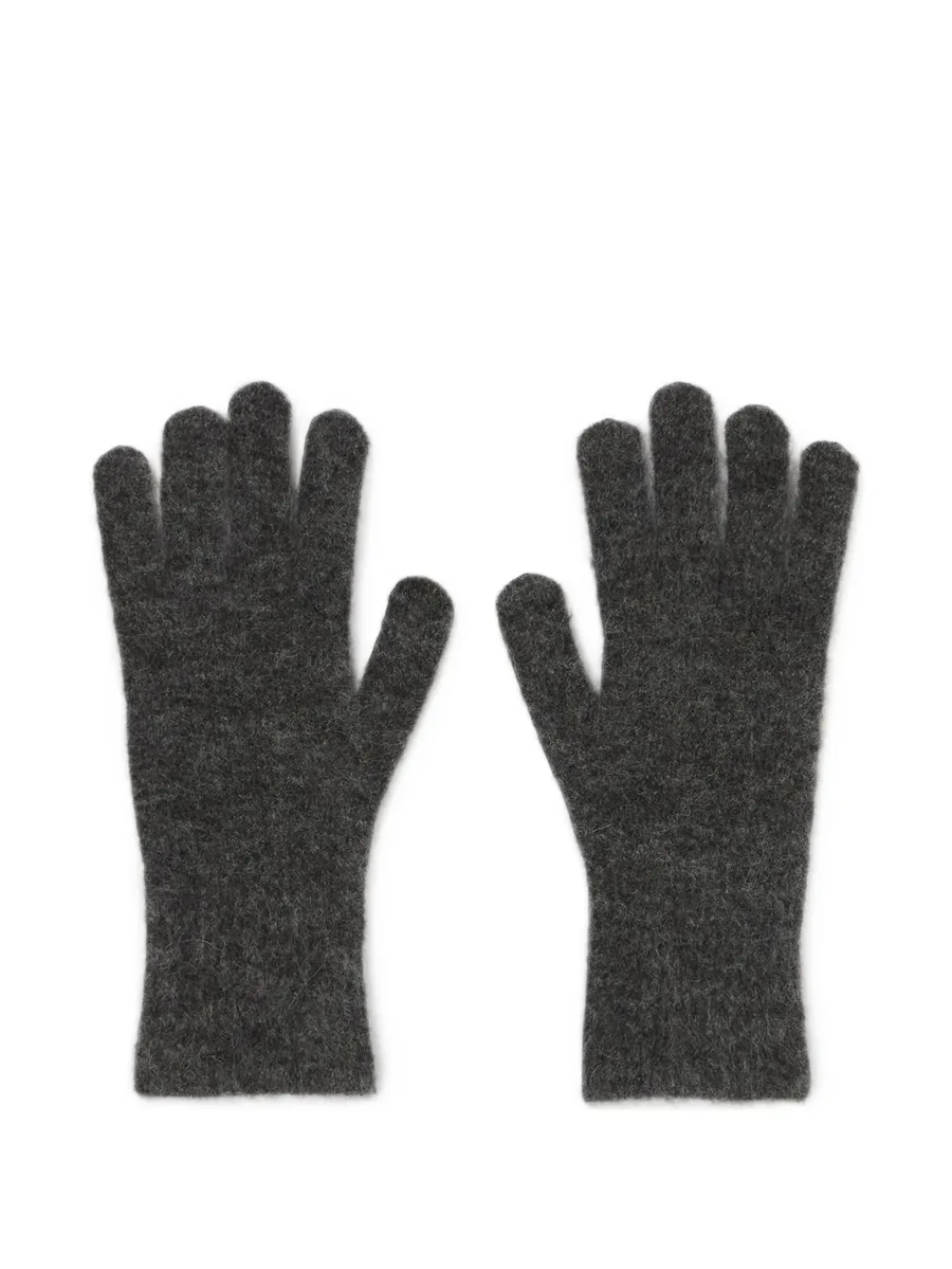 brushed-knit gloves 1