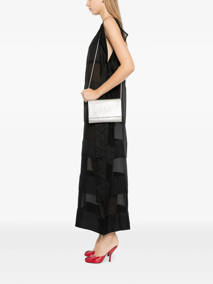 crystal-embellished chain-strap clutch bag 2