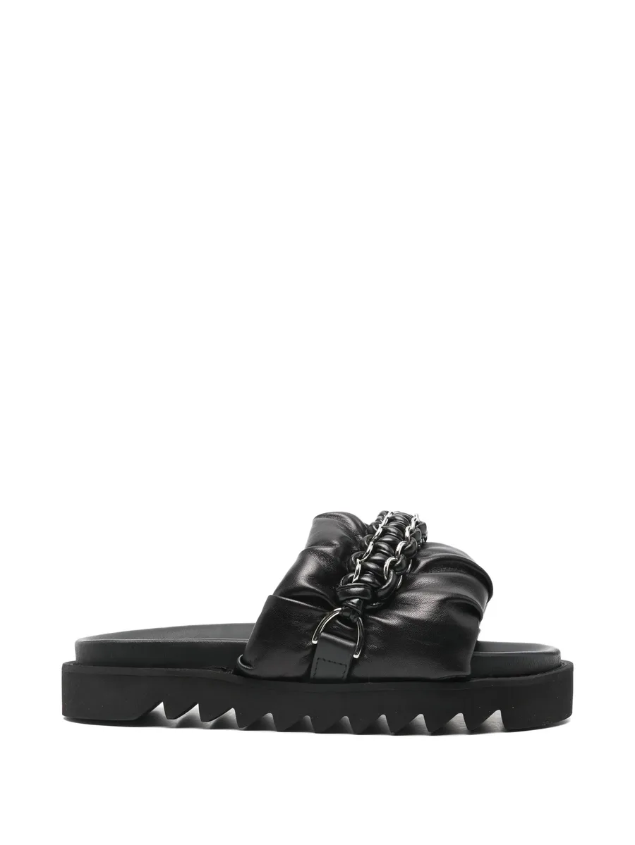chain-detail leather sandals 1