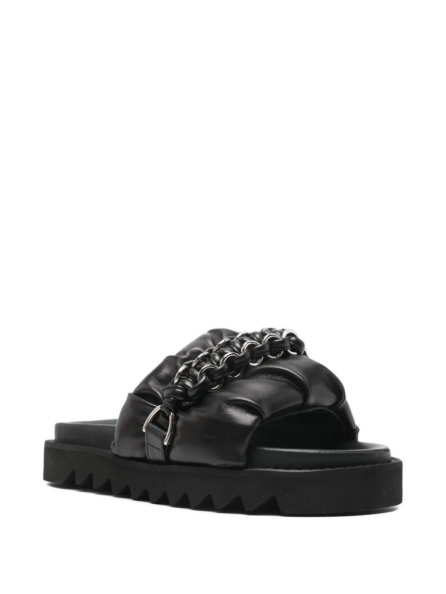 chain-detail leather sandals 3