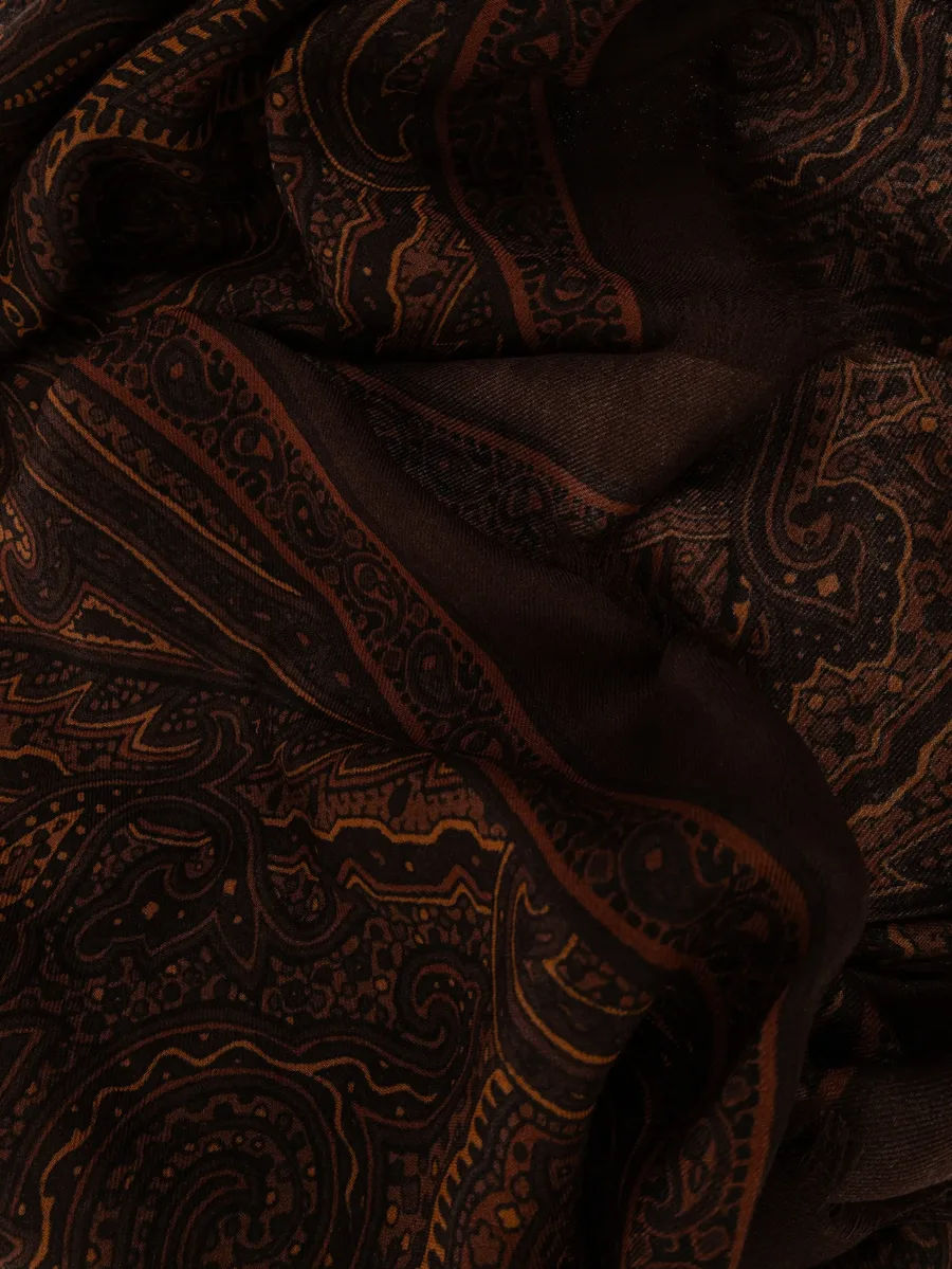 paisley-print frayed scarf 3
