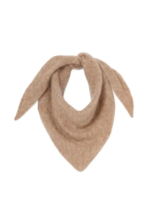 triangular knitted scarf