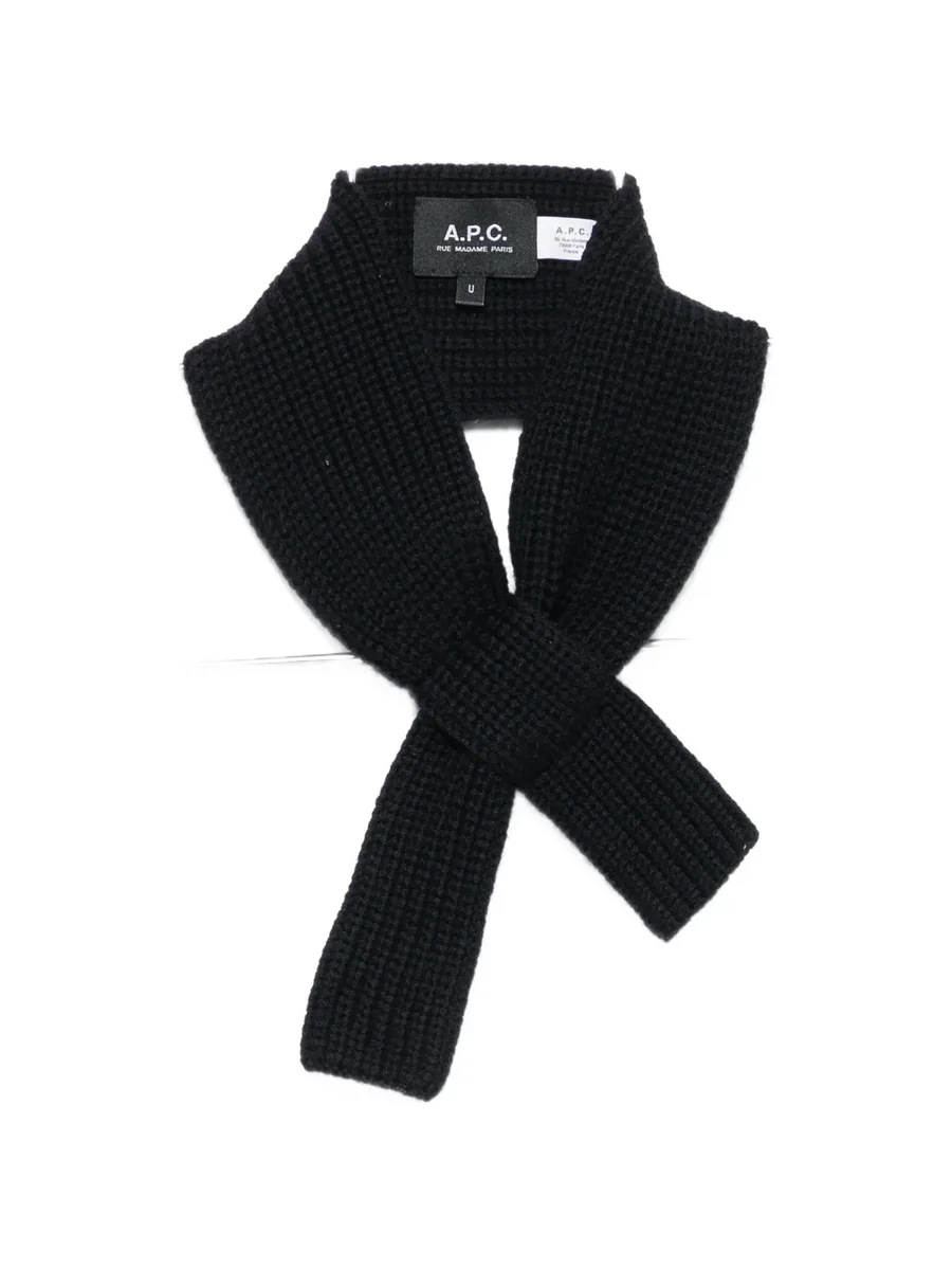 Luna ribbed-knit scarf 1