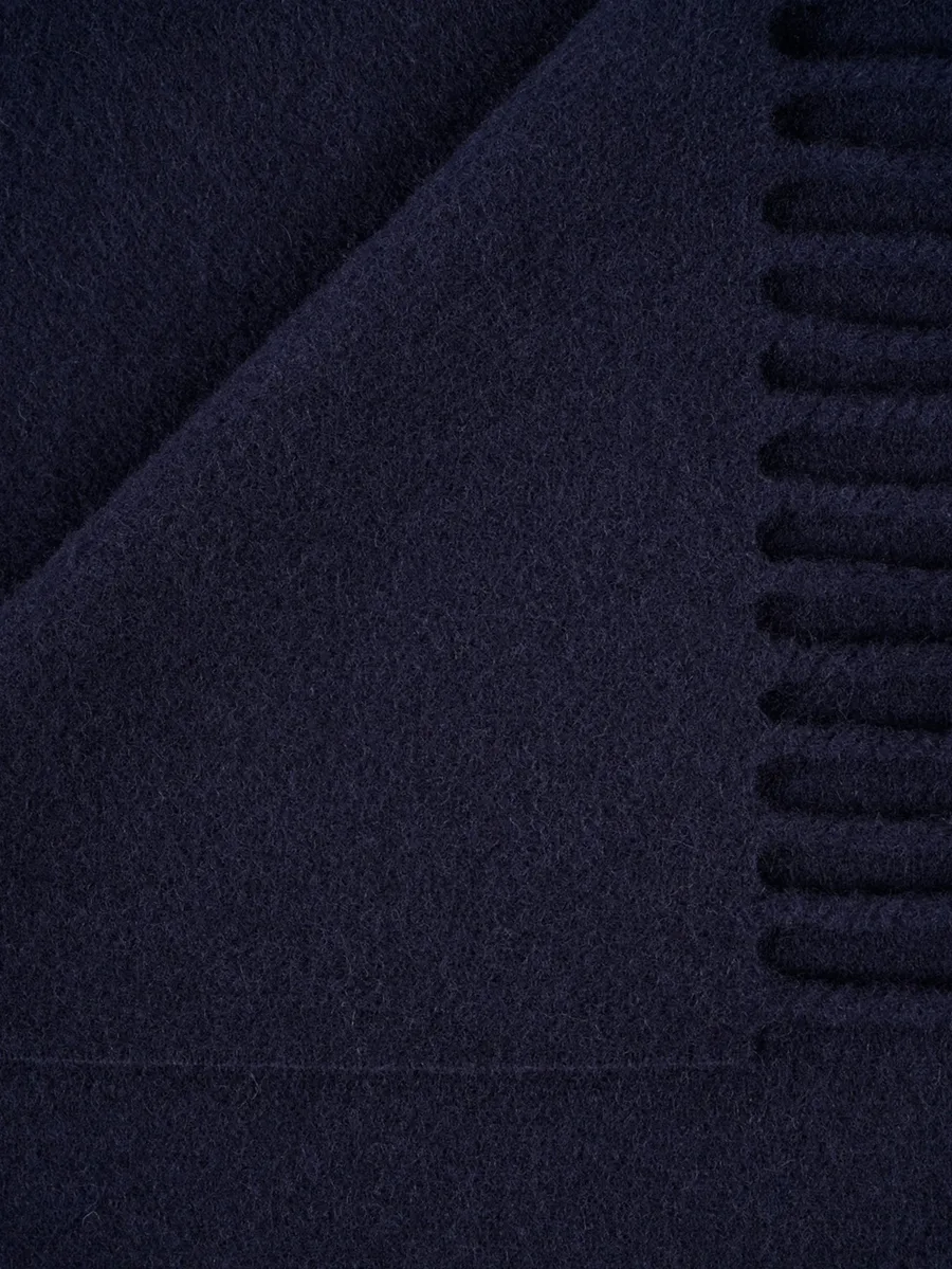logo-embroidered fringed scarf 2
