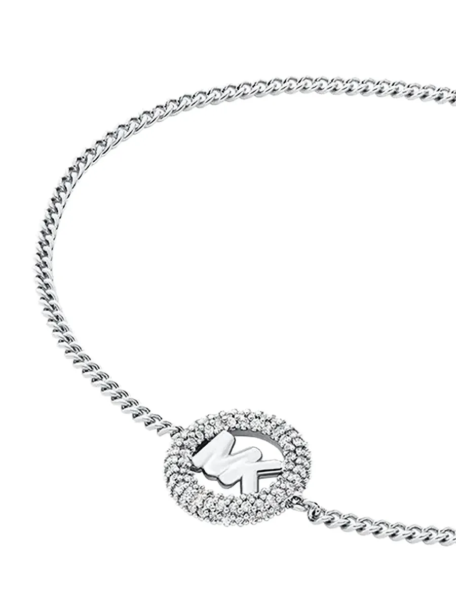 crystal-embellished logo-plaque bracelet 2