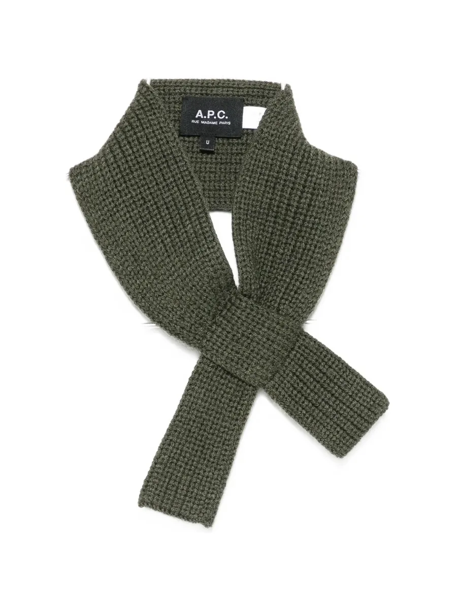 Luna ribbed-knit scarf 1