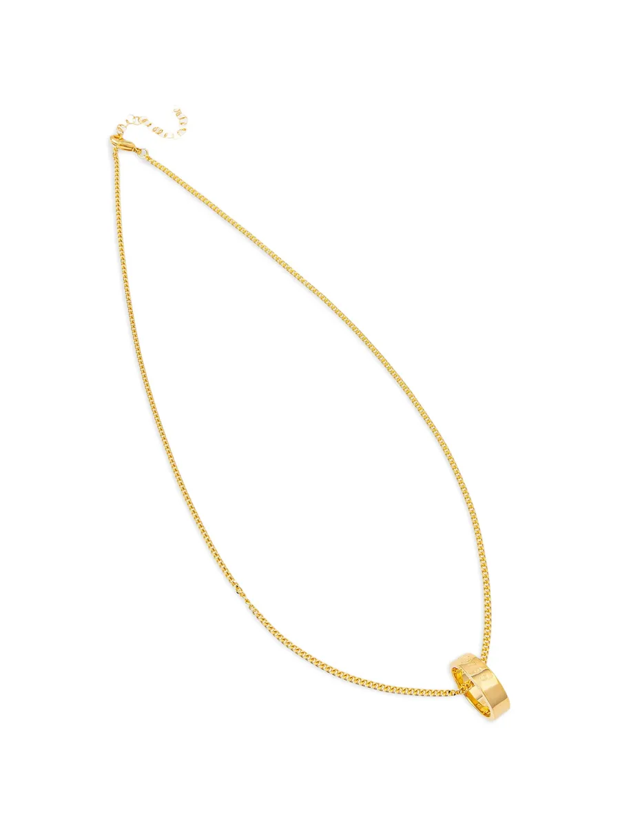 numeric-engraved ring-pendant necklace 1