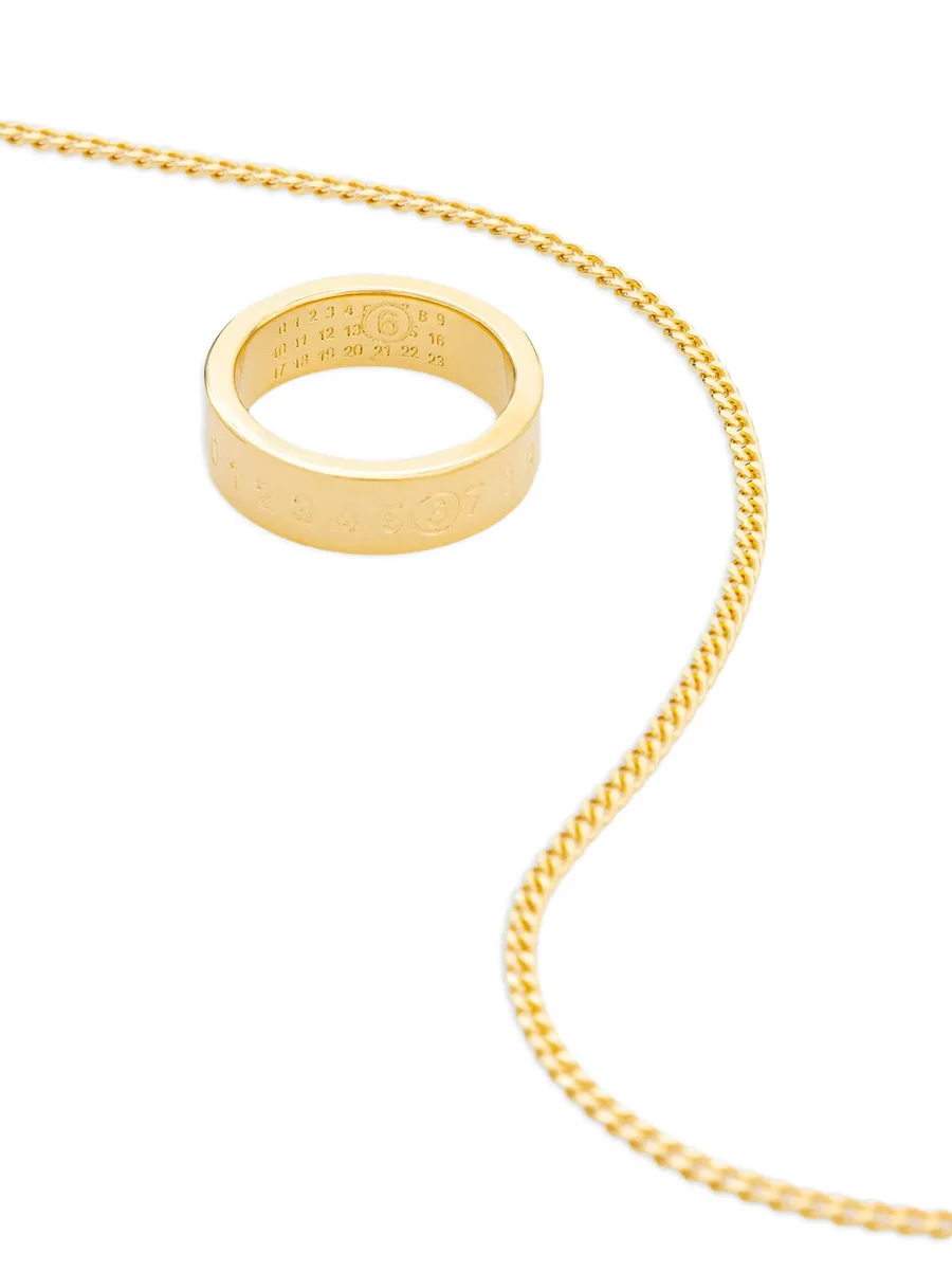 numeric-engraved ring-pendant necklace 2