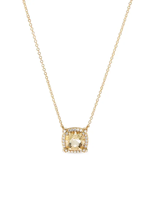 колье Petite Chatelaine из желтого золота с цитрином и бриллиантами