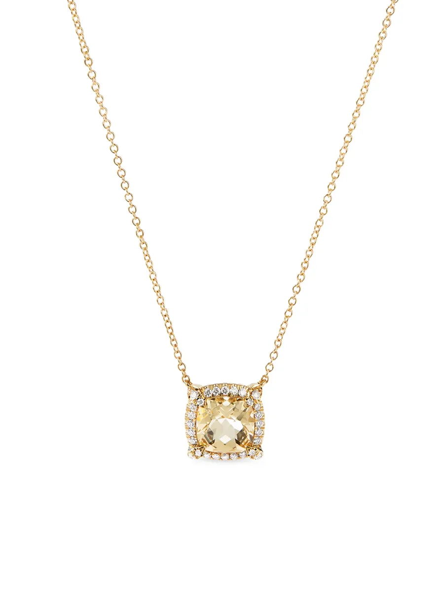 колье Petite Chatelaine из желтого золота с цитрином и бриллиантами 1