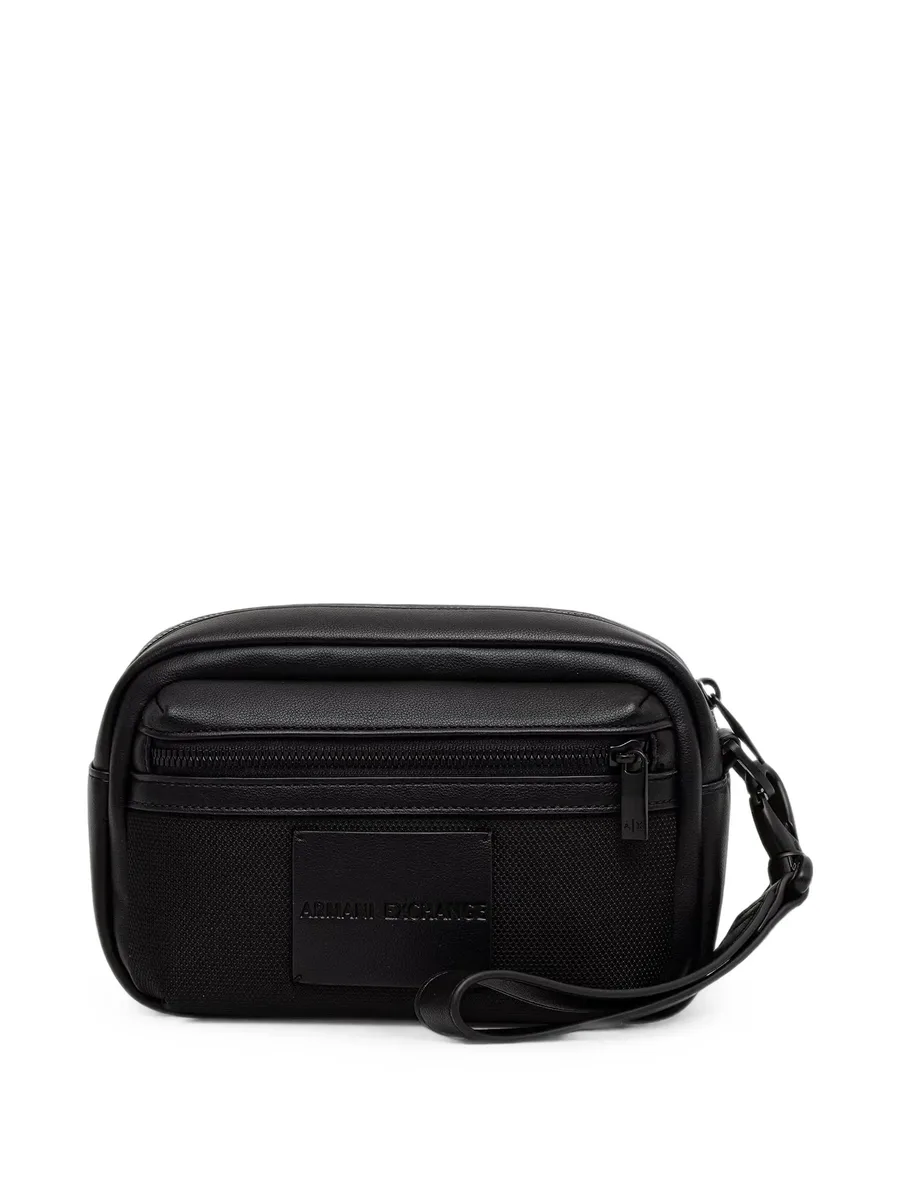 logo-patch wash bag 2