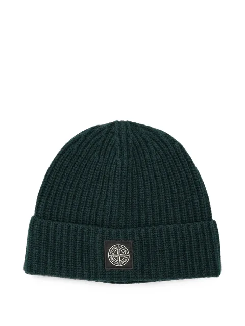 logo-patch beanie hat