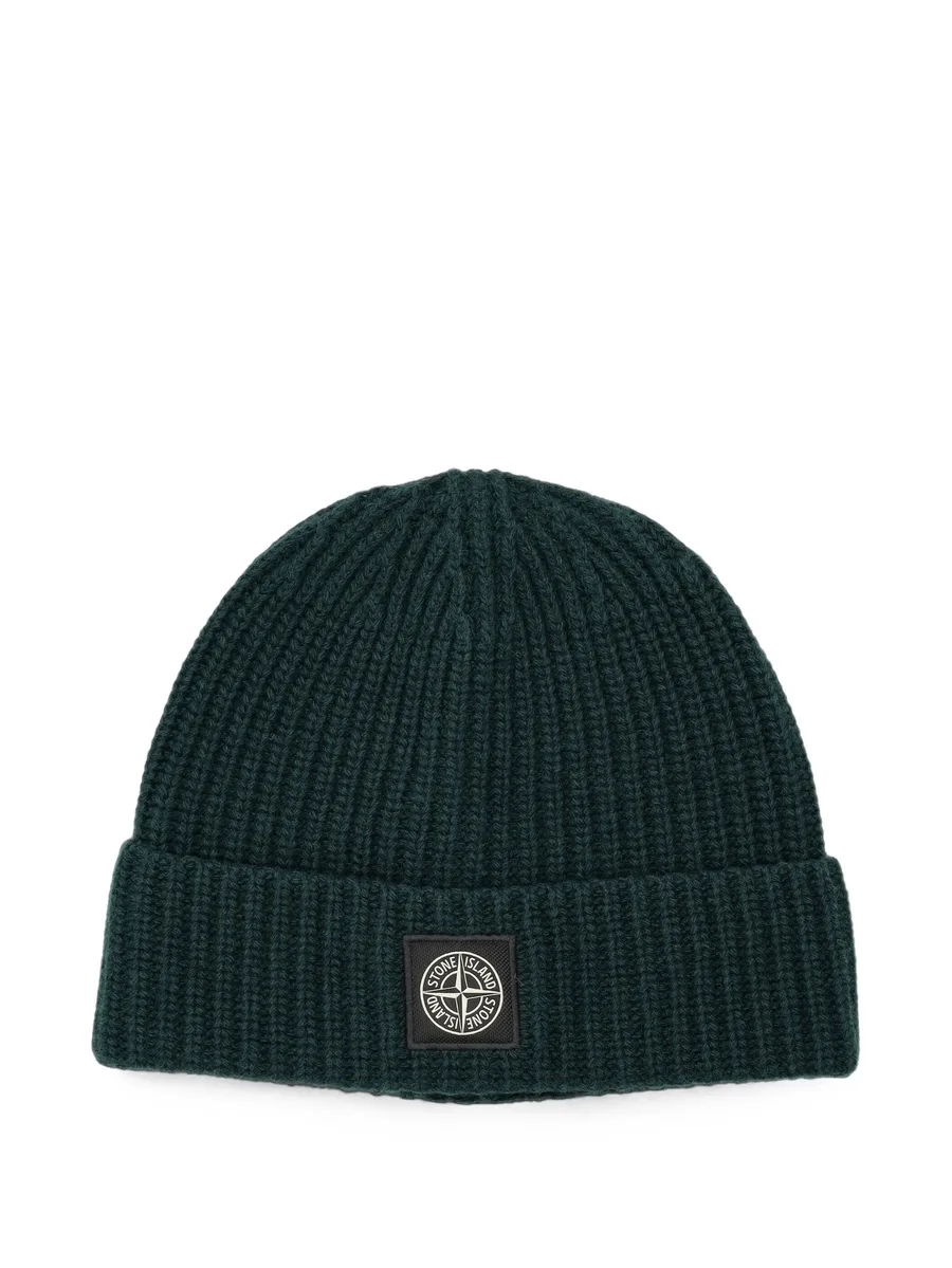 logo-patch beanie hat 1