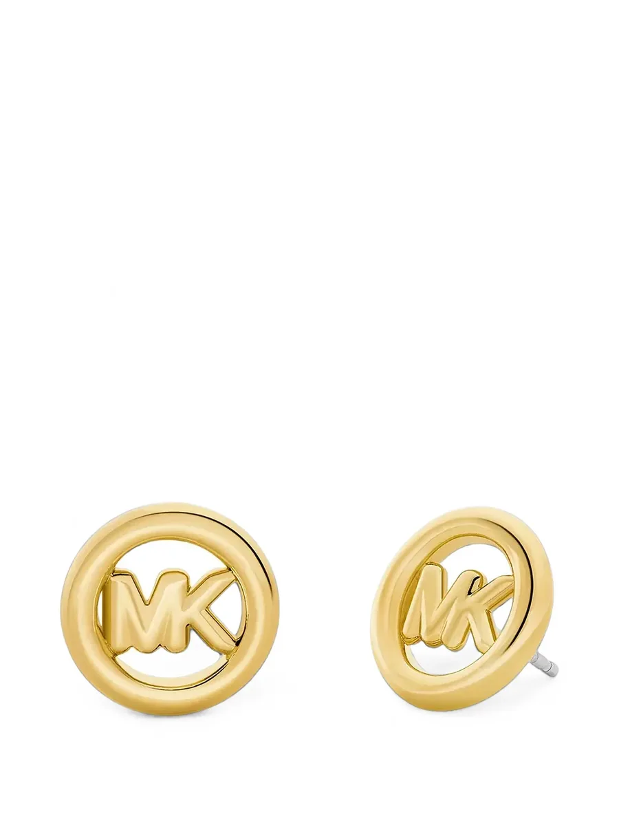 small logo-charm stud earrings 2