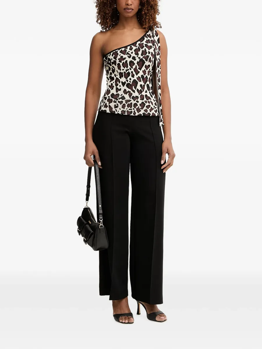 animal-print one-shoulder top 2