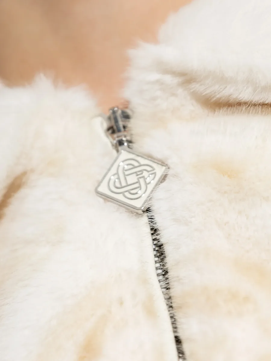 zip-up faux-fur jacket 5