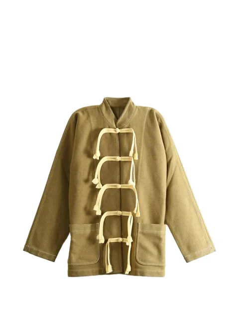 Kippy frog-fastening patch-pocket jacket