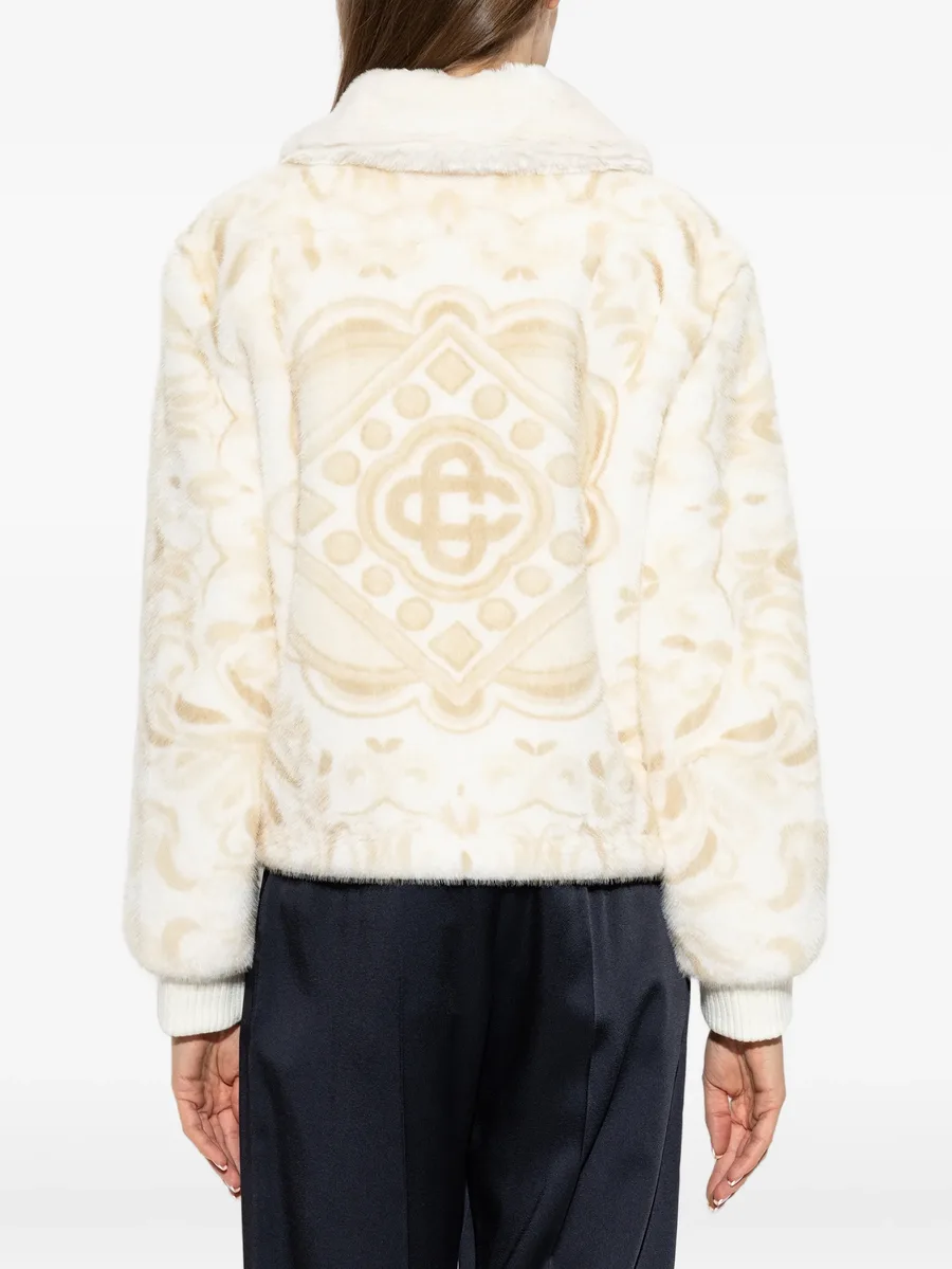 zip-up faux-fur jacket 4