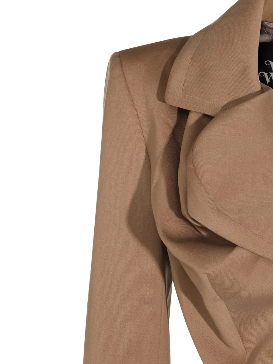 Drunken Tailored asymmetric draped blazer 3