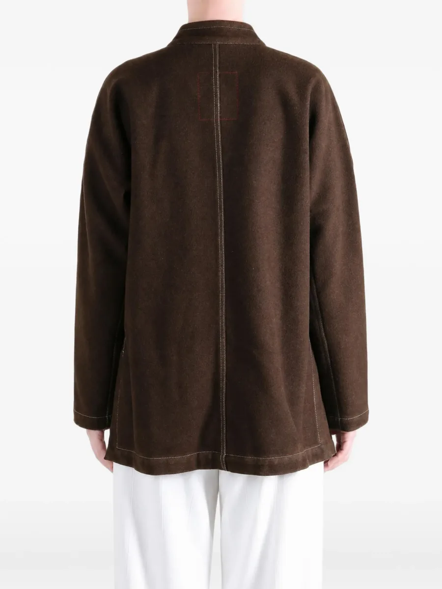 tassel-embellished contrast-stitch jacket 3