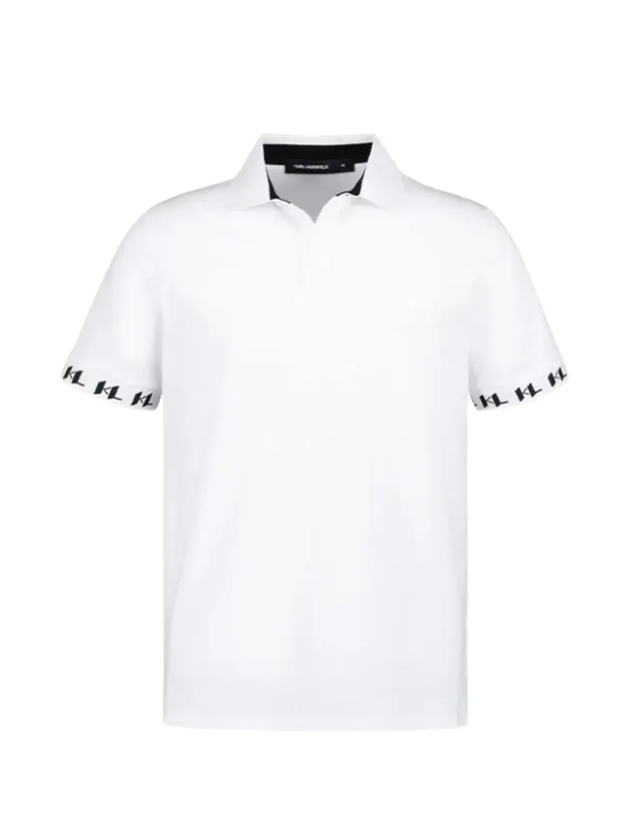 logo-trim polo shirt 1