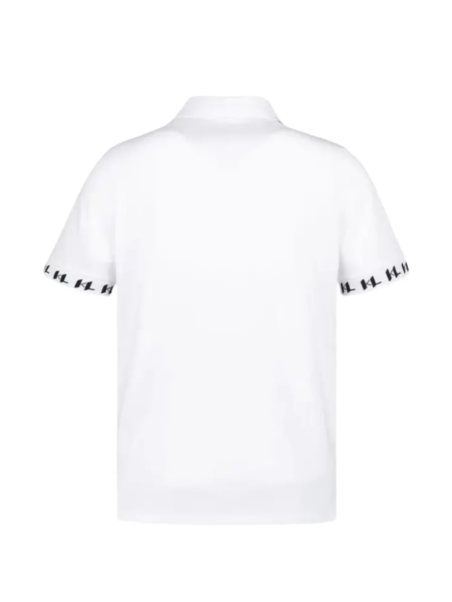 logo-trim polo shirt 2
