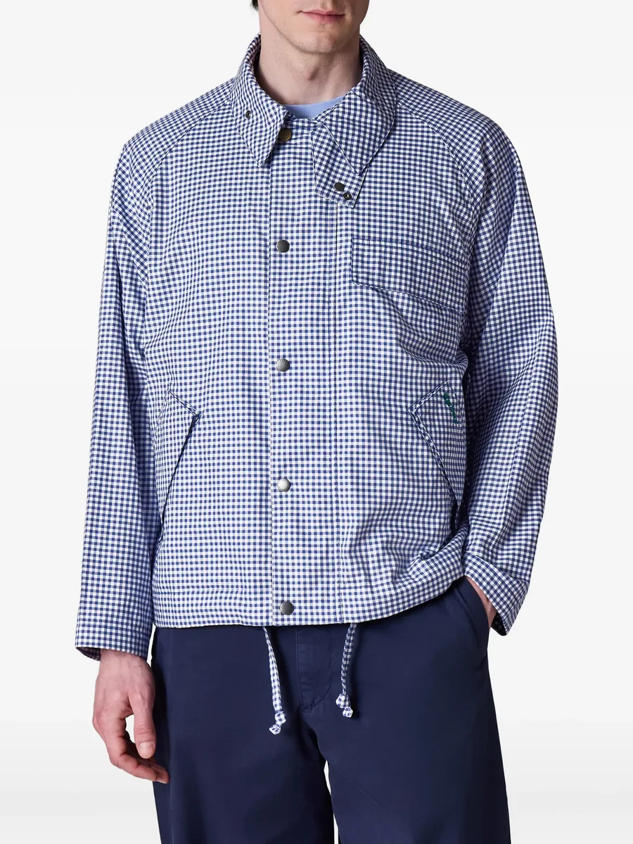 куртка Barbour в клетку гингем с кулиской 3
