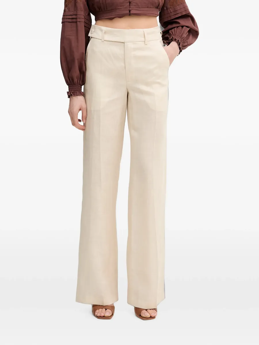 pressed-crease wide-leg trousers 1