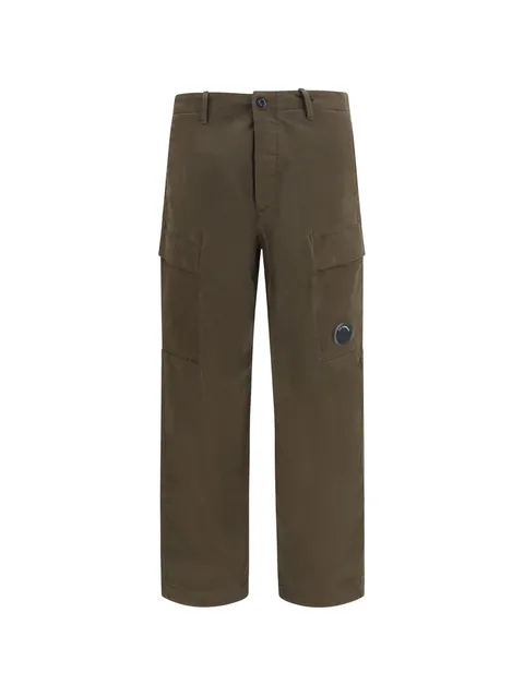 stretch-sateen Lens-detail cargo pants
