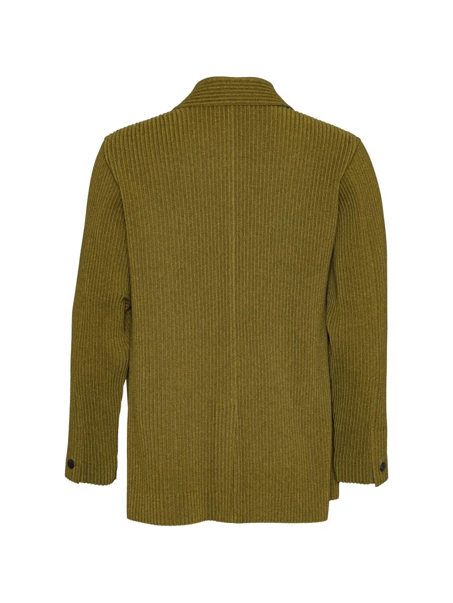 plissé-effect single-breasted jacket 2