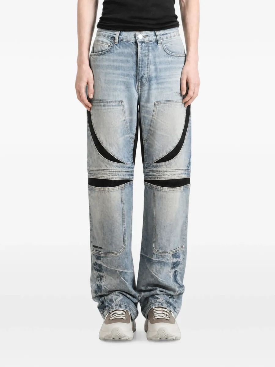 panelled distressed jeans 2