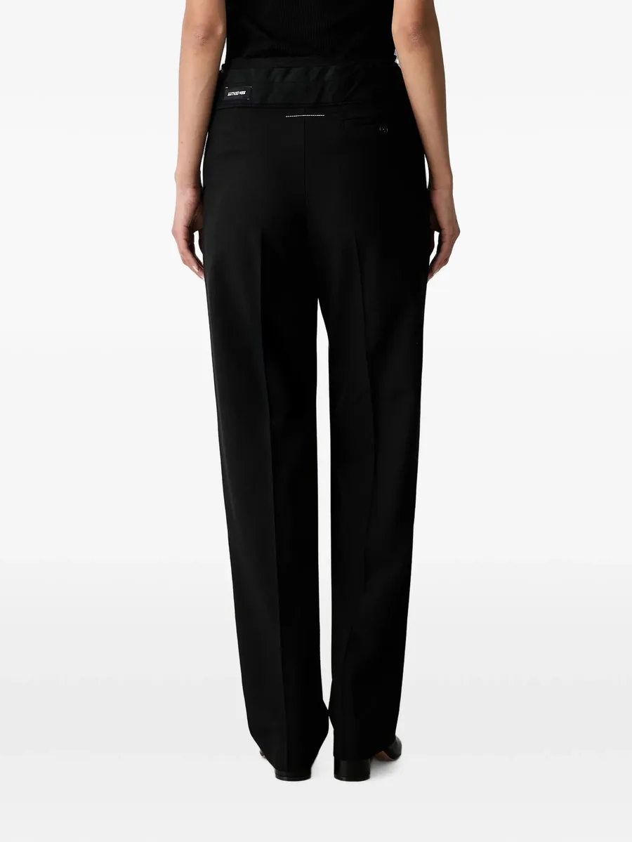 deconstructed-waistband tailored trousers 4