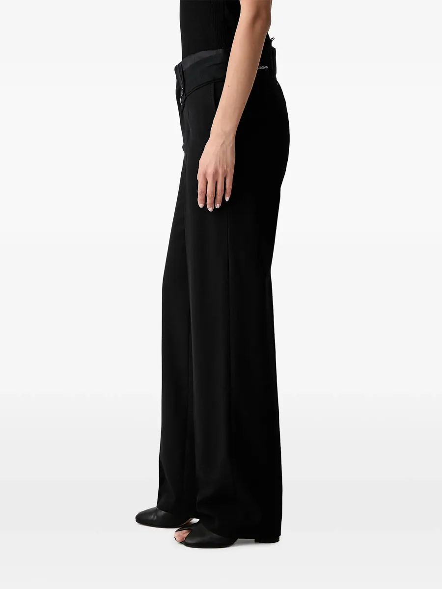deconstructed-waistband tailored trousers 3