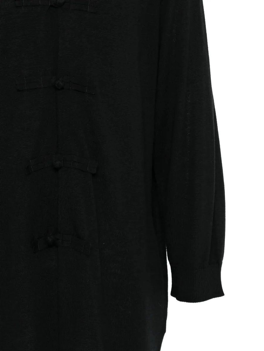 frog-fastening knitted cardigan 3