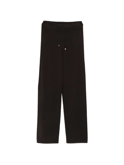 drawstring knitted trousers