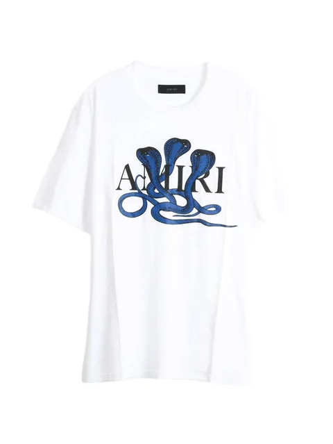 cobra-print logo-print T-shirt