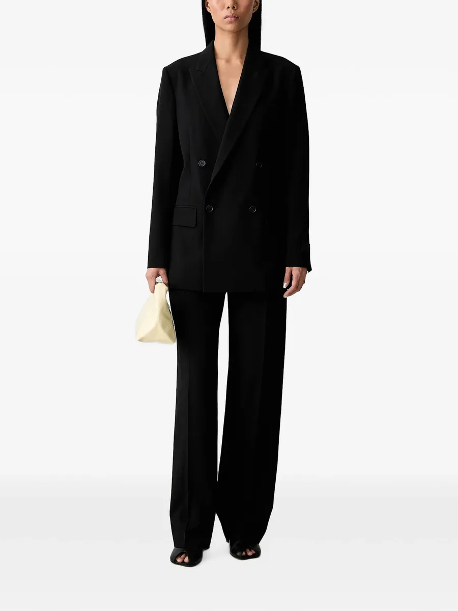 deconstructed-waistband tailored trousers 2