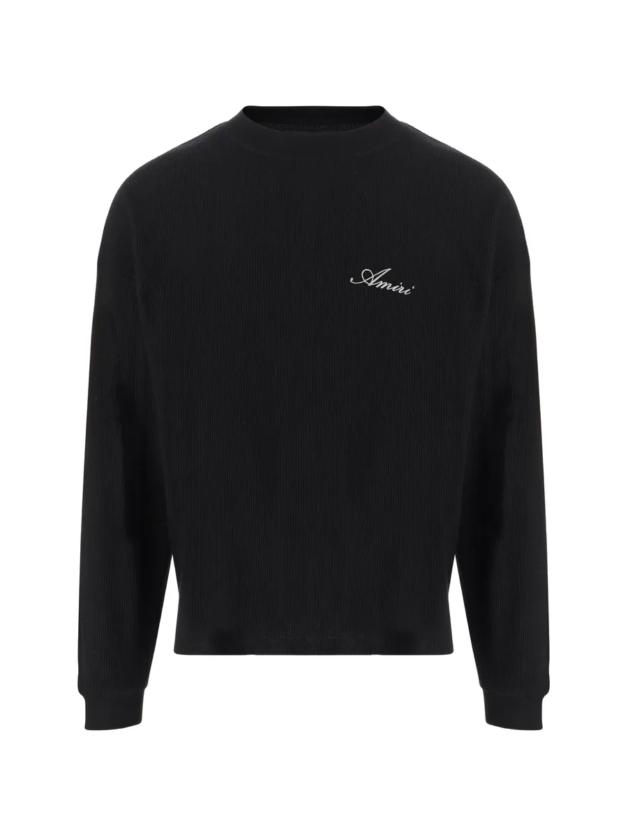 wolf-print logo-embroidered sweater 1