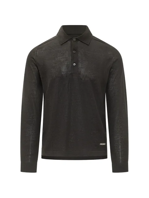 long-sleeve polo sweater