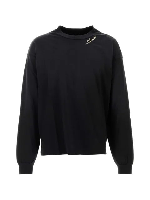 logo-embroidered T-shirt