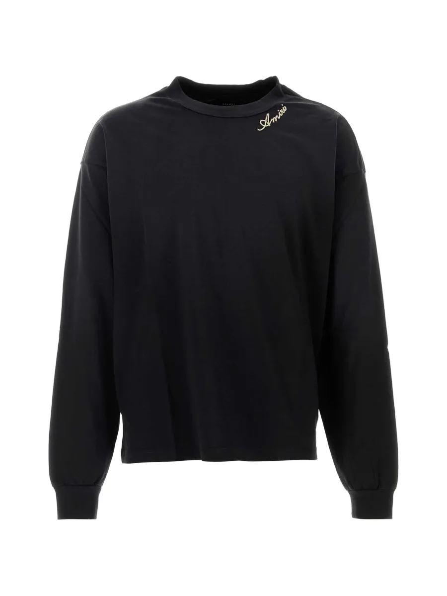 logo-embroidered T-shirt 1