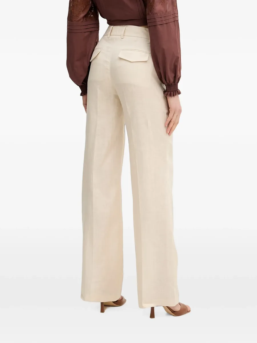 pressed-crease wide-leg trousers 3