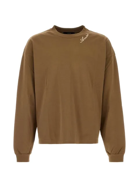 Amiri script oversized long sleeve tee