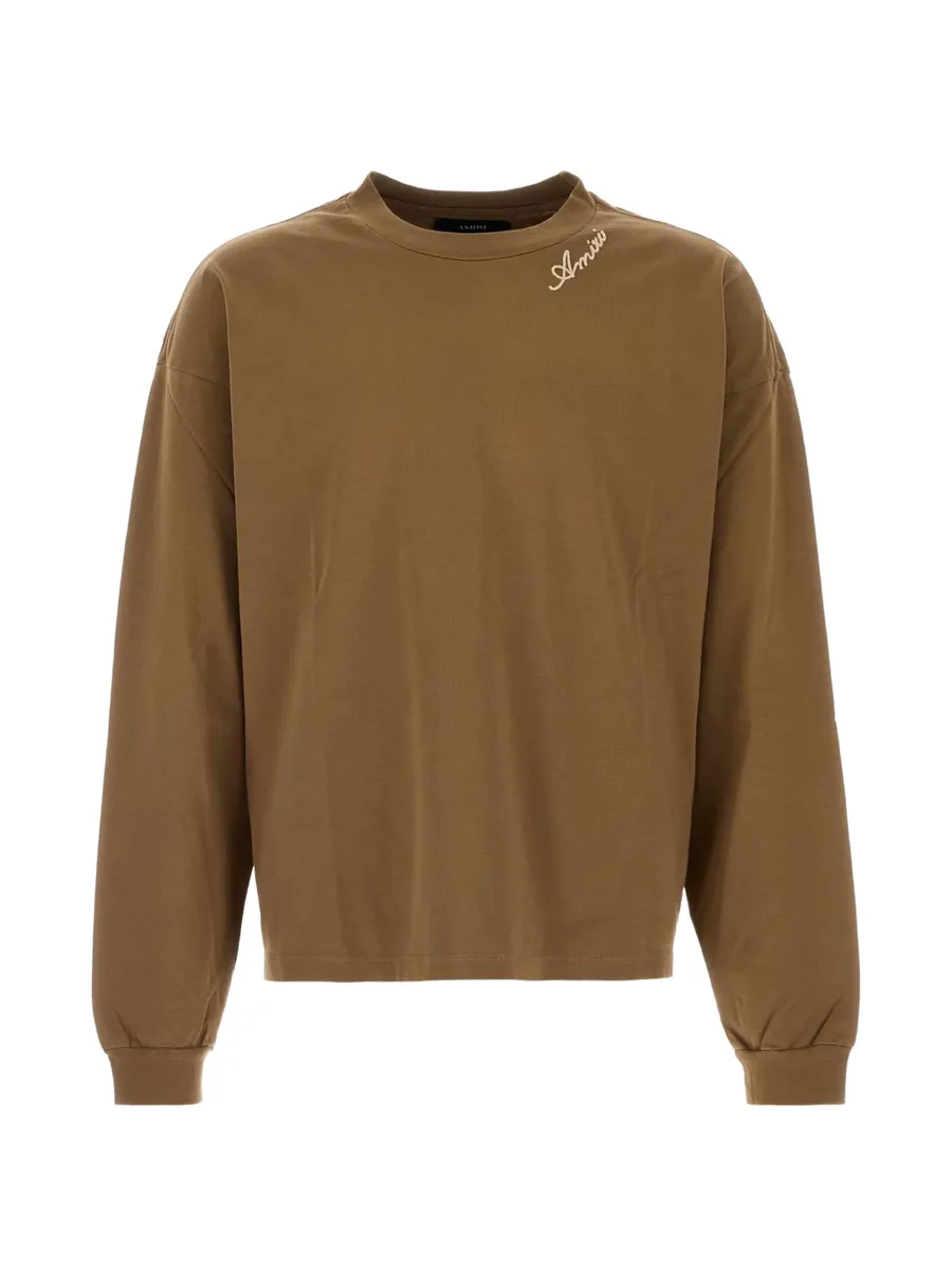 Amiri script oversized long sleeve tee 1