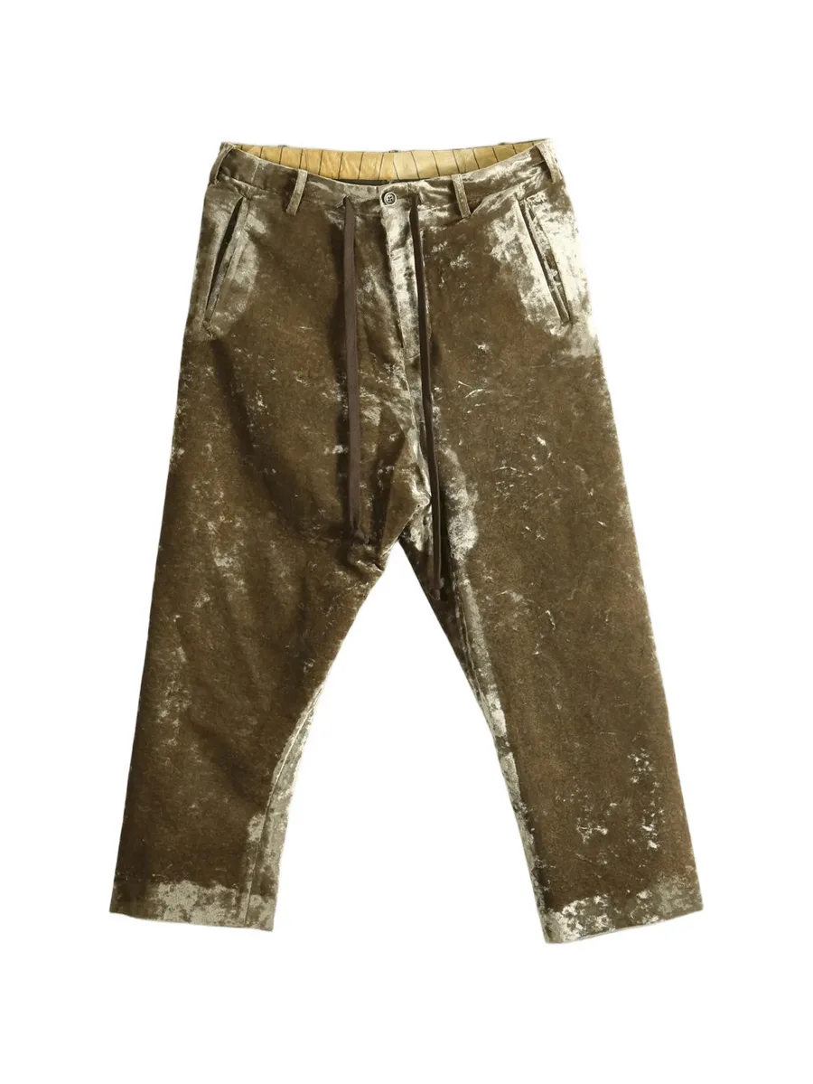 Perch velvet drawstring trousers 1