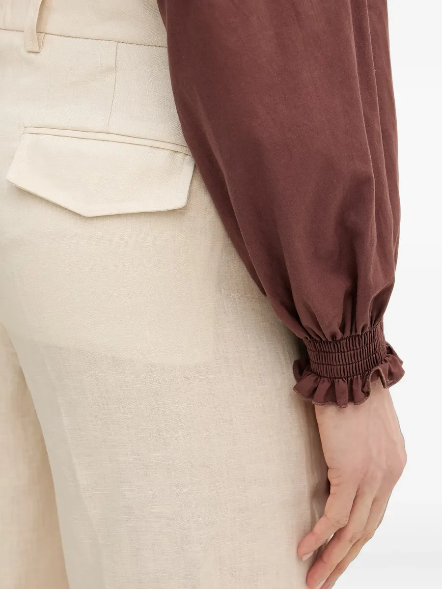 pressed-crease wide-leg trousers 4