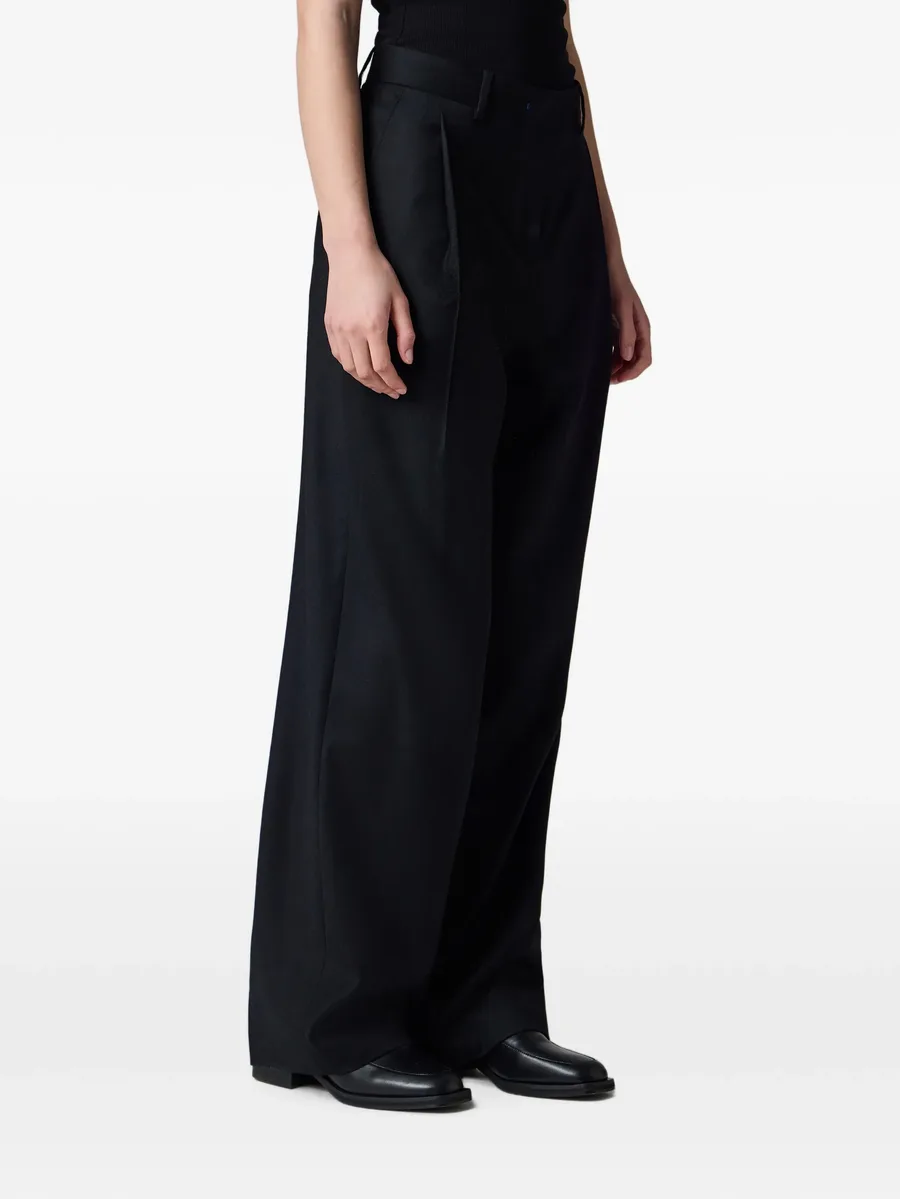 black wool-cashmere wide-leg trousers 4